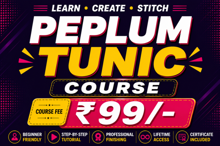 Peplum Tunic Course | Tailoring Course Tamil